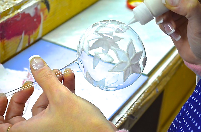 шкляныя ёлачныя ўпрыгожванні шкло Польшча