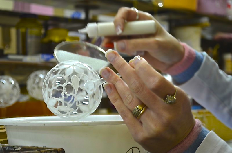 шкляныя ёлачныя ўпрыгожванні шкло Польшча