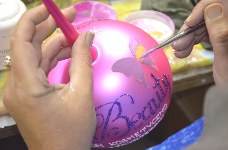 шкляныя ёлачныя ўпрыгожванні шкло Польшча