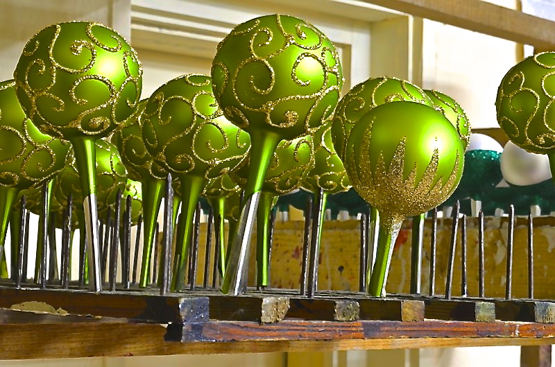 шкляныя ёлачныя ўпрыгожванні шкло Польшча